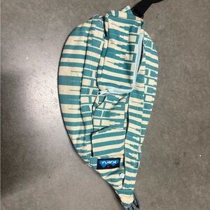 KAVU Blue and White Striped Patterned Sling Bag
